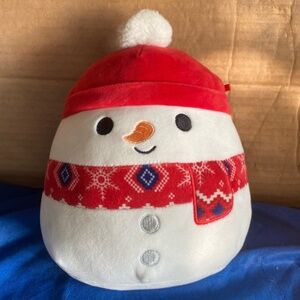 Squishmallows Festive Manny the Snowman Plush